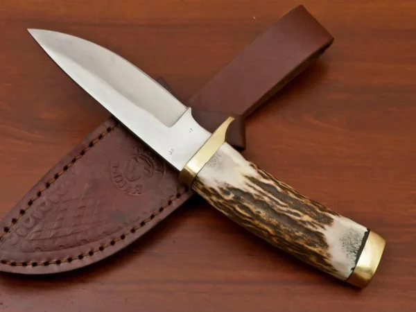 Hand Forged Stag Handle Skinner Knife: Stainless Steel Hunting Blade