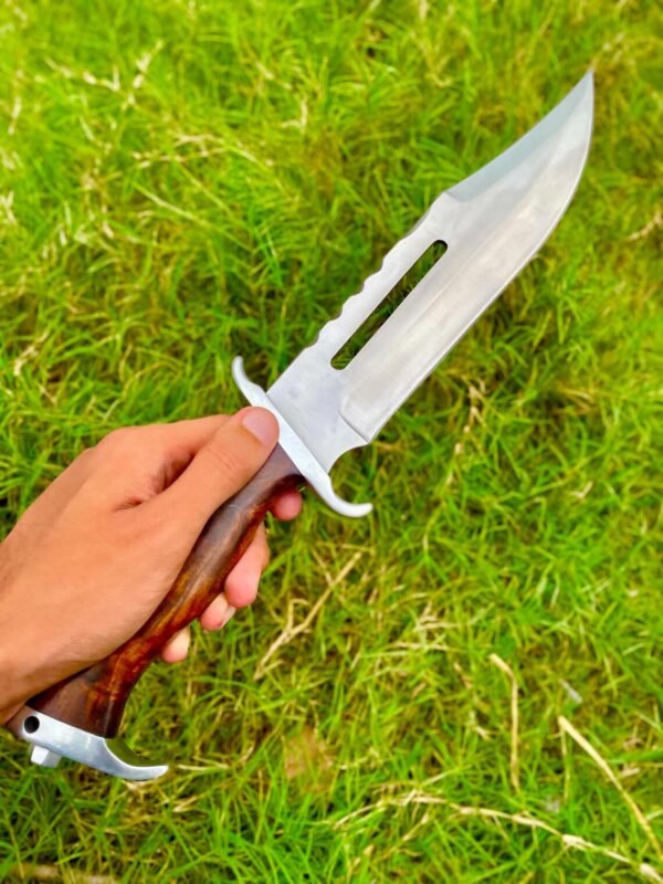 Handmade Stainless Steel Rambo Knife: Fixed Blade Hunting, Leather Sheath