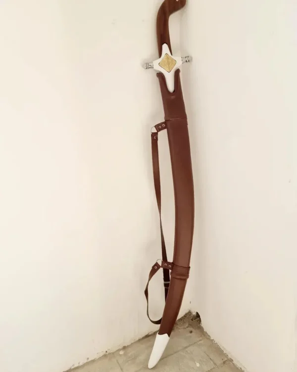 Handmade Islamic Shamshir, Unique Sword With Leather Scabbard Gift For Him