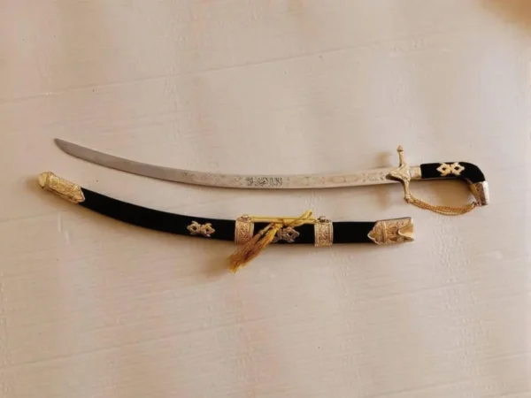 Royal Shahi Talwar, Short Sword With Engraved Beatiful Scabbard Gift For Him