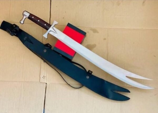 Handmade Zulfiqar Sword, Imam Ali Sword With Leather Sheath Gift For Him