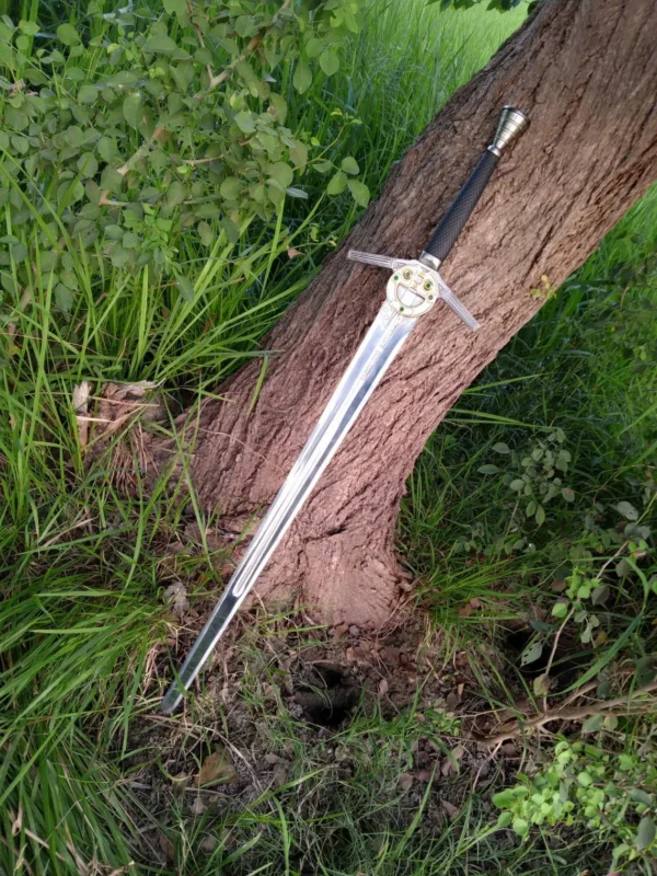 Handmade High Carbon Steel Sword: Rosewood Handle, Wooden Scabbard