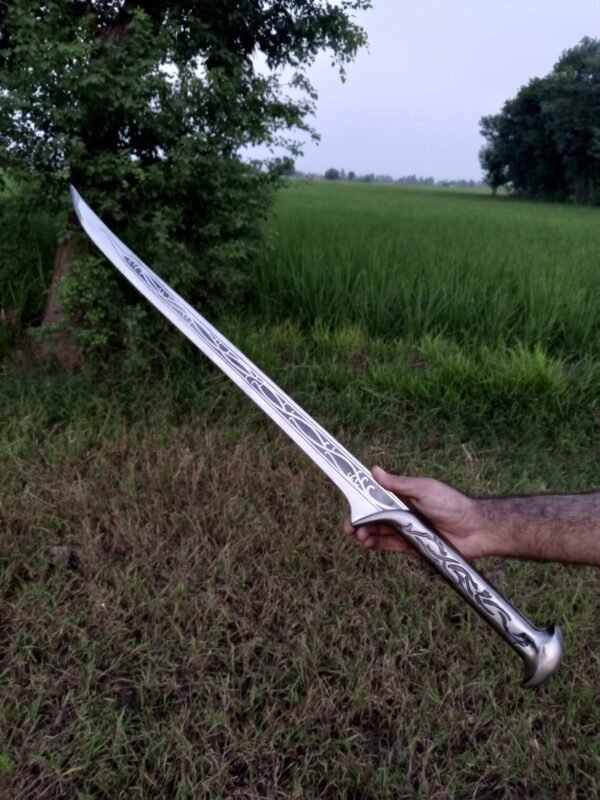 Handmade High Carbon Steel Sword: Wooden Scabbard