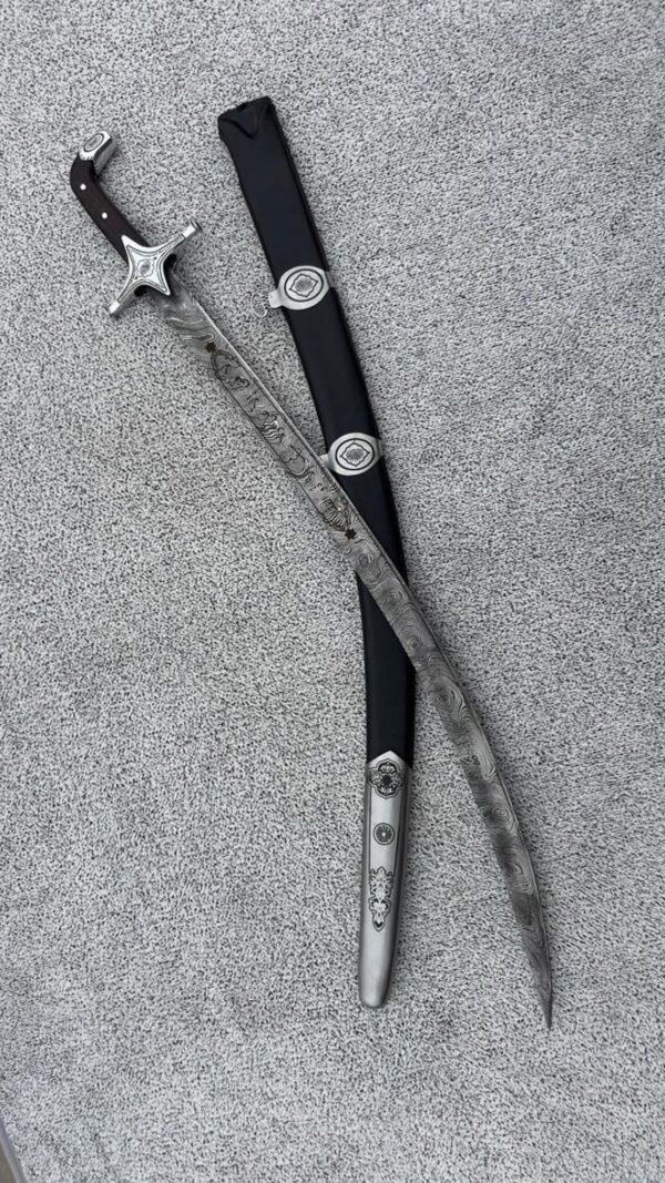 Handmade Zulfiqar Sword, Islamic Saber, Arabic Swords With Scabbard Gift For Him