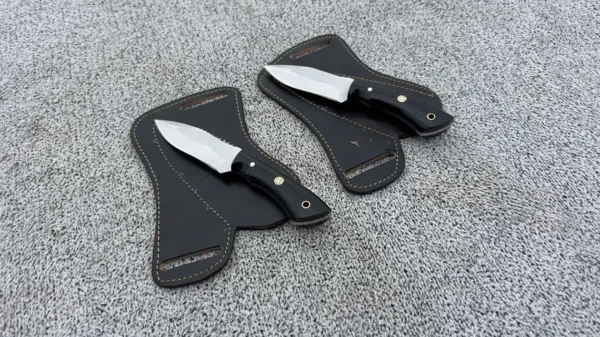 Handmade Pair Skinning Knife, Skinner Knife, Camping, Survival, Bushcratf With Leather Sheath