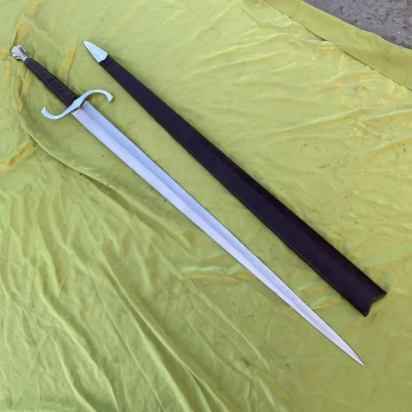 Handmade High Carbon Steel Sword: , Wooden Scabbard