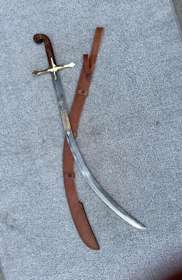 Handmade Wooden Handle Brass Guard Sword – Antique Collectible Ottoman Sword Gift For Him
