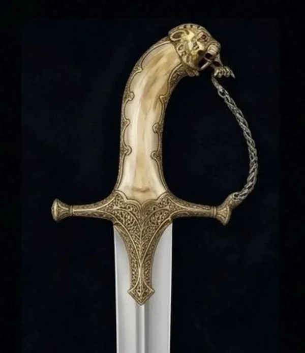 Antique Golden - brass handle sword tipu sultan sword