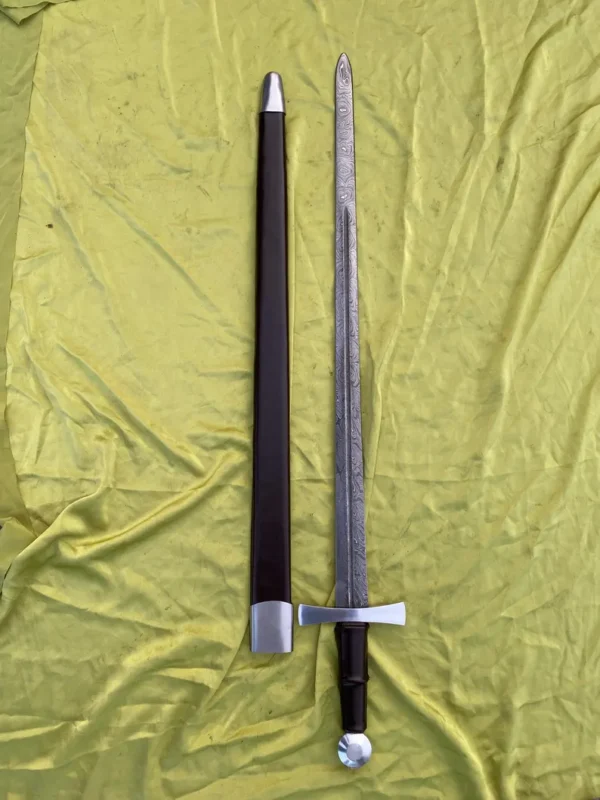 Handmade High Carbon Steel Sword: , Wooden Scabbard